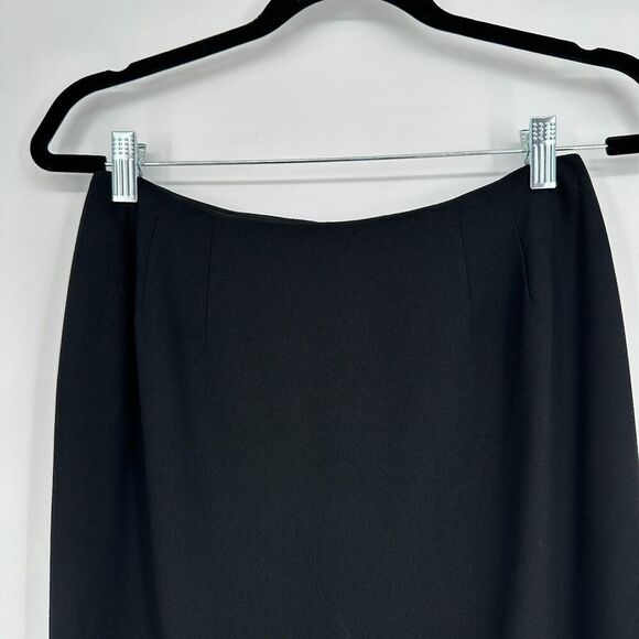 Vintage Linda Allard Ellen Tracy Maxi Pencil Skirt Size 6 Black Career Classic - Picture 6 of 10